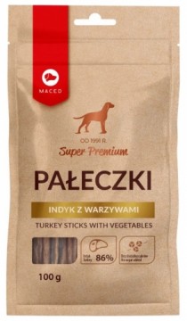 MACED Turkey sticks with vegetables - Dog treat - 100g