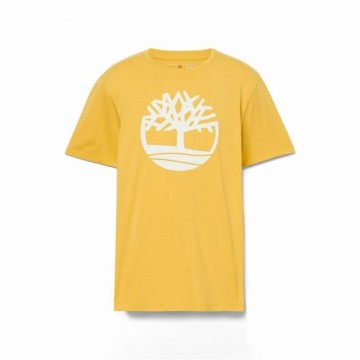 Men’s Short Sleeve T-Shirt Timberland Kennebec River Tree Logo Short Yellow