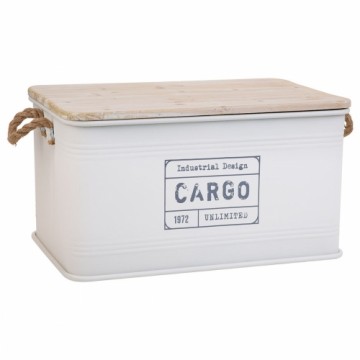 Pūra lāde Alexandra House Living Cargo Balts Kaņepe Metāls Egles koksne 38 x 60 x 33 cm