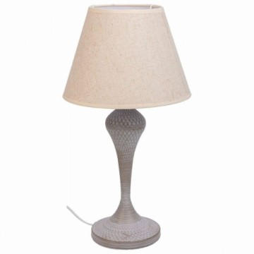 Galda lampa Alexandra House Living Balts Pelēks Metāls Drāna 220-240 V 25 x 46 x 25 cm