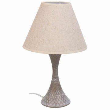 Galda lampa Alexandra House Living Balts Pelēks Metāls Drāna 220-240 V 23 x 38 x 23 cm