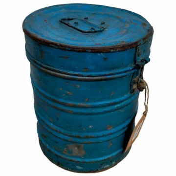 Decorative canister Alexandra House Living Blue Iron Traditional style 18 x 23 x 18 cm