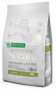 NATURE'S PROTECTION Superior Care White Dogs Grain Free Junior Small Białoryba - dry food for puppies - 10 kg