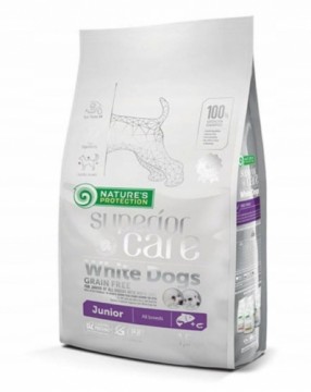 NATURE'S PROTECTION Superior Care White Dogs Grain Free Junior Salmon - dry food for puppies - 1.5 kg