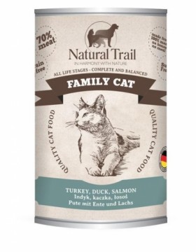 NATURAL TRAIL Cat  Family Turkey, Duck,Salmon 400g