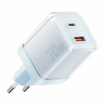 Essager Wall charger Yueqi 70W GaN USB-C + USB-A (blue)