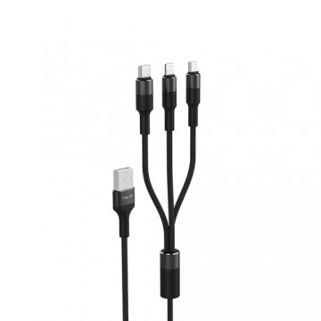 HAVIT cable 3in1 H691 USB - Lightning + USB-C + microUSB 1,2 m 2,0A black