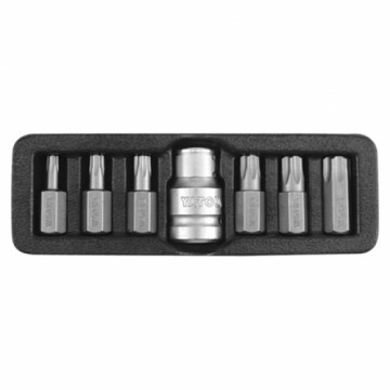 Uzgaļu komplekts TORX security T25-T55 ar pāreju 1/2" (7gab.) YT-0416 YATO