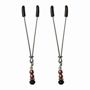 Ruby Black Nipple Clips Sportsheets SS510-82 Black/Red