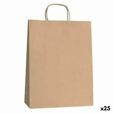 Bags Fama 21 x 11 x 29 cm Paper Light brown With handles 25 Units