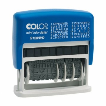 Stamp Colop 105001 Blue White Black