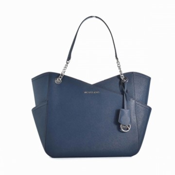 Sieviešu Rokassoma Michael Kors 35F1STVT3L-NAVY Zils 44 x 29 x 13 cm