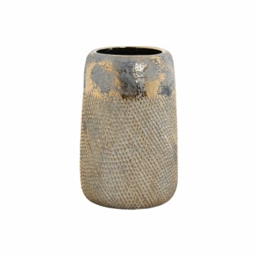 Vase Home ESPRIT Golden Bicoloured Stoneware Modern Aged finish 17 x 17 x 26 cm