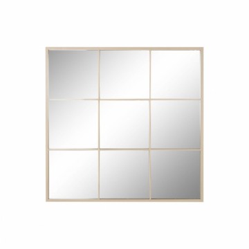 Wall mirror Home ESPRIT Beige Window Scandi 90 x 2 x 90 cm