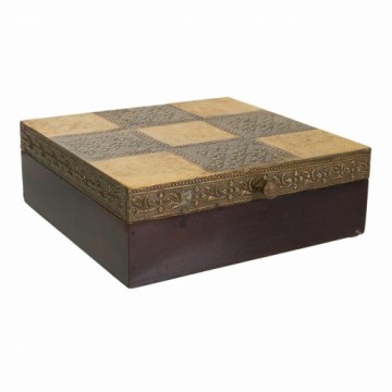 Lādīte Alexandra House Living Tumši brūns Misiņš Mango koks Koks MDF 20 x 7 x 20 cm