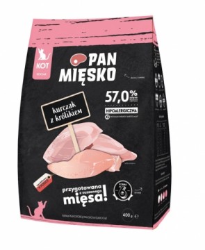 Pan MiĘsko Pan mięsko - Kurczak z królikiem - Sucha karma dla kota - 400g