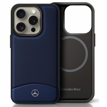 Mercedes MEHMP16X23RBARV iPhone 16 Pro Max 6.9" granatowy|navy hardcase Textured And Plain Leather MagSafe