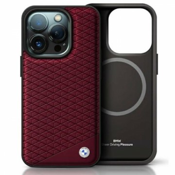 BMW BMHMP16X23RDDR iPhone 16 Pro Max 6.9" czerwony|red hardcase Sign Leather Diamond Metal Logo MagSafe