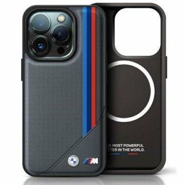 BMW BMHMP16X23PUTRA iPhone 16 Pro Max 6.9" antracyt|antracite hardcase M Meshed Tricolor Stripes MagSafe