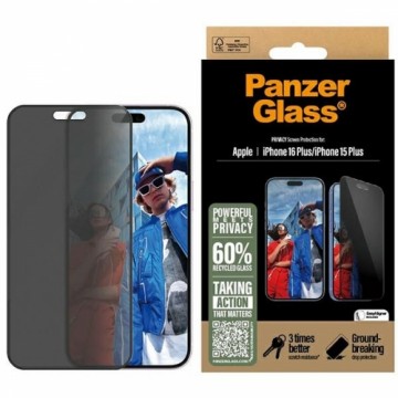 PanzerGlass Privacy Screen Protector iPhone 16 Plus 6.7" Ultra-Wide Fit P2863