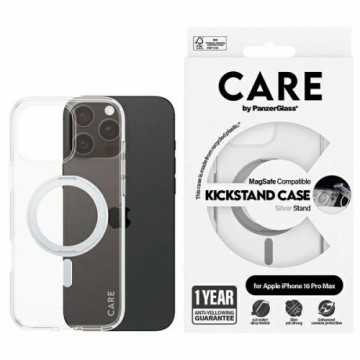 CARE by PanzerGlass Feature Kickstand Case iPhone 16 Pro Max 6,9" srebrny|silver MagSafe 1328