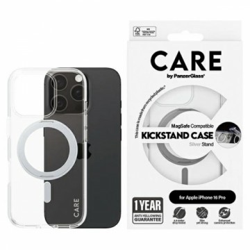 CARE by PanzerGlass Feature Kickstand Case iPhone 16 Pro 6.3" srebrny|silver MagSafe 1326