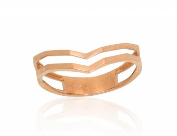 Gold ring #1101194(Au-R), Red Gold 585°, Size: 18, 1.49 gr.