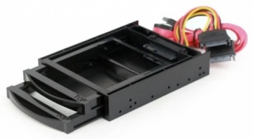 Adapteris Gembird MR3-2SATA2.5-01 |160 g | melns