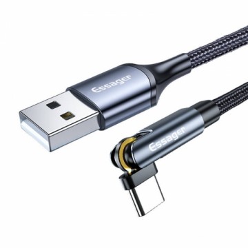 USB-A 3in1 cable, Essager, EXCCXT-WX0G, USB-C|Lightning|Micro, 15W, 1m (grey)