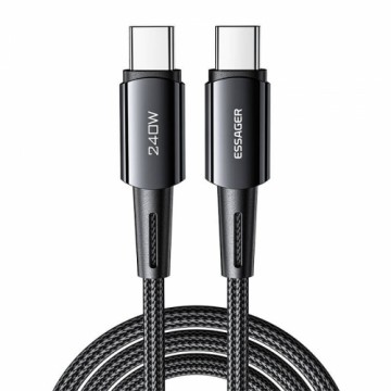 USB-C do USB-C Cable, Essager, EXCTT3-CGA0G-P, 240W, 2m (black)