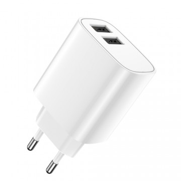 Forever wall charger 2xUSB 2,4A LS-03 white