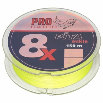 Pītā aukla Pro Catch X8 0.19mm 150m dzeltena