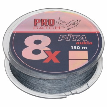 Pītā aukla Pro Catch X8 0.15mm 150m pelēka