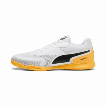 Adult's Indoor Football Shoes Puma Truco II White Black Orange Unisex