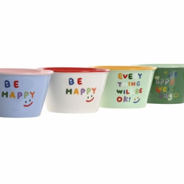 Bowl Home ESPRIT Multicolour Shabby Chic 480 ml 13,2 x 13,2 x 7,5 cm (4 Units)