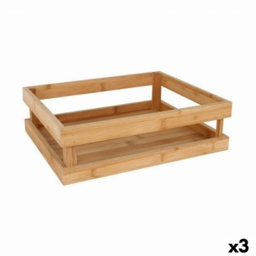 Bigbuy Home поднос для закусок Бамбук 32,5 x 26,5 x 10 cm  (3 штук)