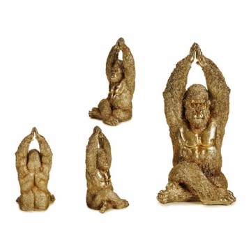 Gift Decor Dekoratīvās figūriņas Gorilla Yoga Bronza 17 x 36 x 19,5 cm