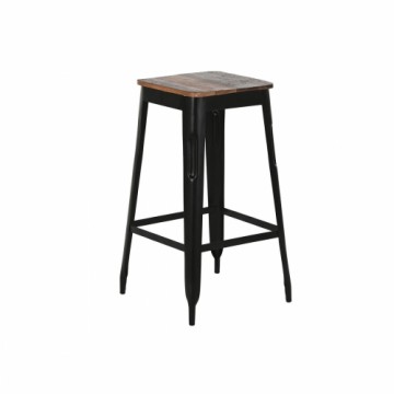 Stool Home ESPRIT Brown Black Wood Metal 34 x 33 x 77 cm