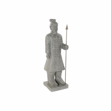 Decorative Figure Home ESPRIT Grey Golden Oriental Warrior 35 x 32 x 118 cm