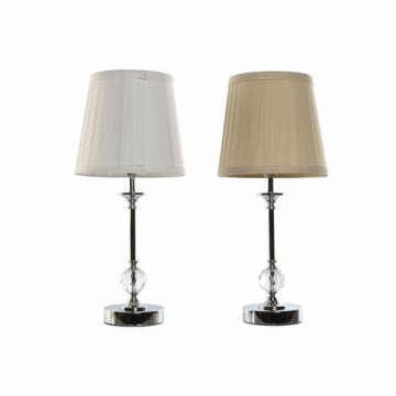 Galda lampa Home ESPRIT Balts Bēšs Metāls 25 W 220 V 20 x 20 x 46 cm (2 gb.)