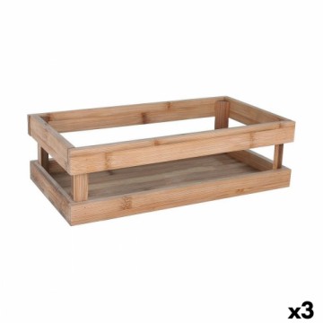 Storage Box Inde Bamboo 32,5 x 17,6 x 10 cm (3 Units)