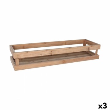 Storage Box Inde Bamboo 53 x 16,2 x 10 cm (3 Units)