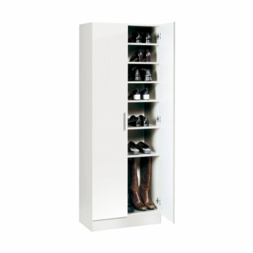 Shoe cupboard Alexandra House Living White 59 x 171 x 35 cm 2 doors 7 Shelves