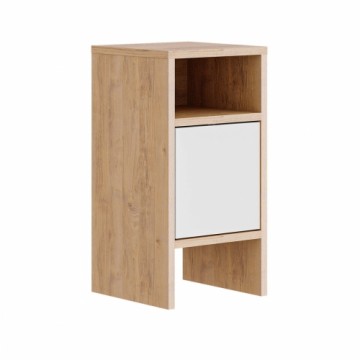 Nightstand Alexandra House Living White Brown Wood MDP 29 x 59 x 29 cm 1 door