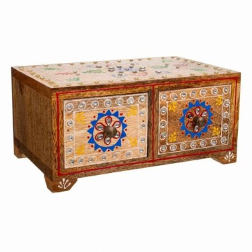 Jewelry box Alexandra House Living Multicolour Natural Mango wood MDF Wood 14 x 10 x 23 cm 2 drawers