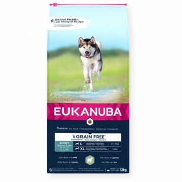 Lopbarība Eukanuba Grain Free Adult Large&Giant Lamb Jēra gaļa 12 kg