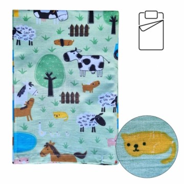 La Bebe™ Set 145x105/145x105/40x50 Art.184571 Animals Gultas veļas komplekts 3-daļīgs