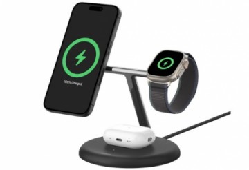 BELKIN WIRELESS CHARGER 3IN1 MAGSAFE 15W BLK