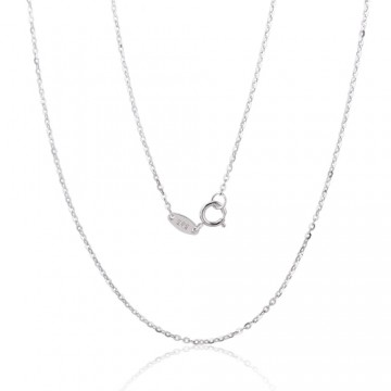 Gold chain Anchor round 1 mm, diamond cut #1400080(Au-W), White Gold 585°, length: 45 cm, 1.05 gr.