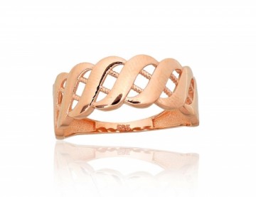 Gold ring #1101155(Au-R), Red Gold 585°, Size: 20, 2.08 gr.